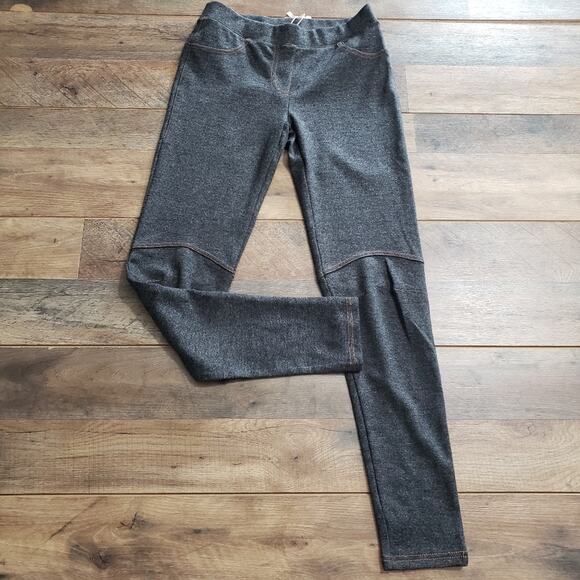 NEW THML Charcoal Gray Pull On Stretch Leggings Medium - Picture 2 of 12